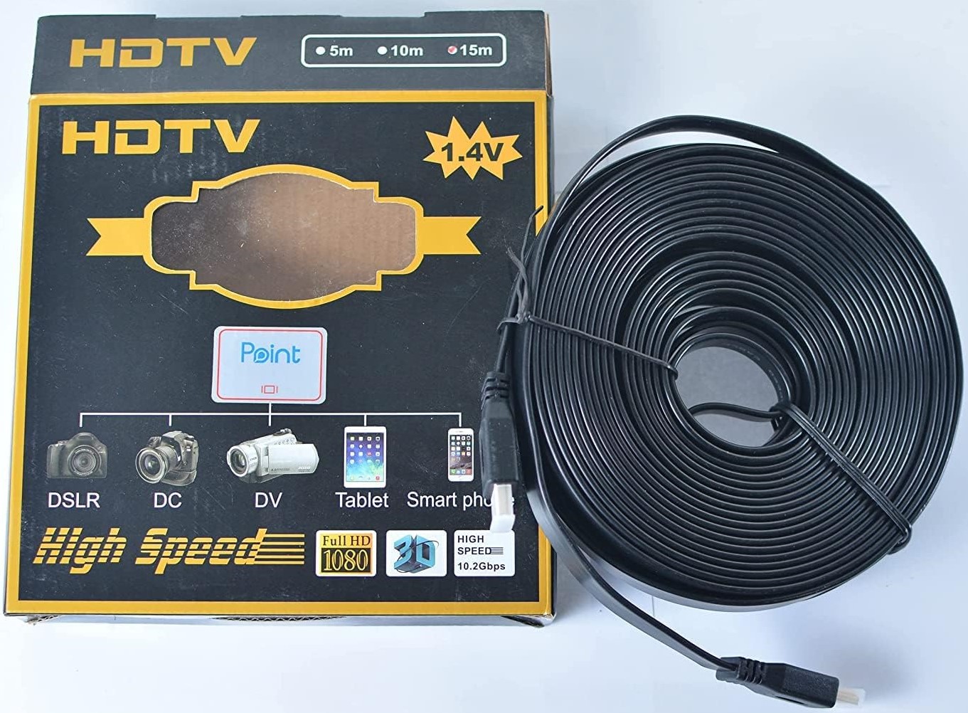 Cable HD 10M Flat (In Carton)